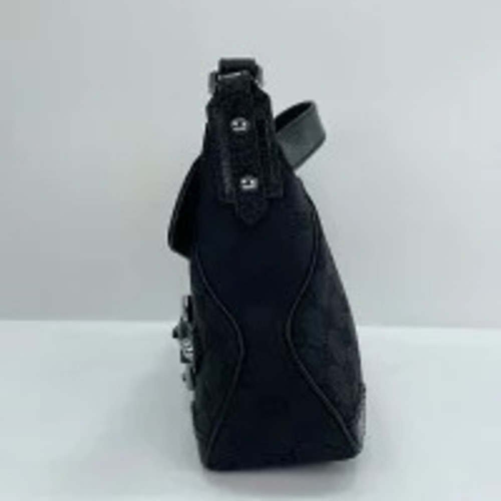 Gucci GG Canvas Horsebit Chain Handbag Black - Picture 5 of 11